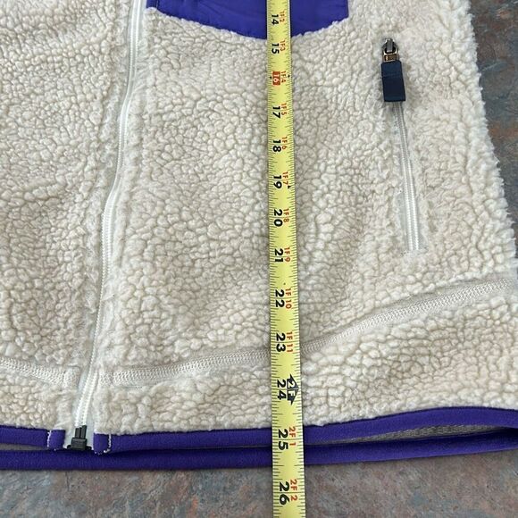 Patagonia Retro Fleece Vest Woman’s Small cream Purple - Picture 6 of 10